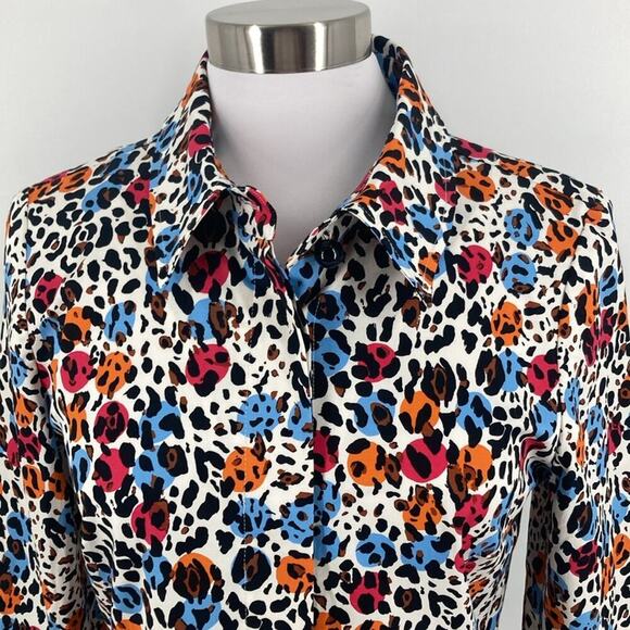 Sara Campbell Womens Polka Dot Animal Print Blazer Jacket Size M USA - Picture 2 of 16